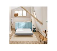 Sommier déco tapissier Vigoroso gris clair - 130x190