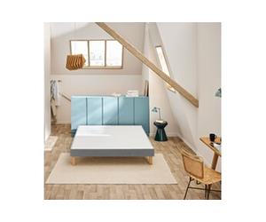 Sommier déco tapissier Vigoroso gris clair - 140x190