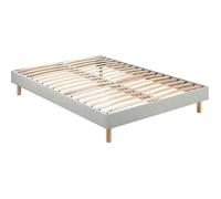Sommier démontable Merinos SELF KIT - Gris chiné - 90x190 - A lattes - Lattes multiplis - Pieds inclus