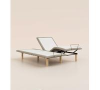 Sommier électrique 160x200 cm - Gris - Acier recy onfort relaxant et personnalisé -Simple d'utilisation -Fabriqué en France - Tediber