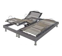 Sommier Electrique 2 x 70 x 190 S62 electrique 2x70x190 cm gris