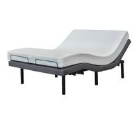 Sommier électrique à Inclinaison Double - Télécommande incluse - 160 x 200 cm - Structure en métal - Sommier tapissier