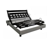Sommier électrique alliance mono finition tissu 140x190 cm Multicolore