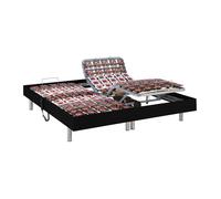 Sommier électrique de relaxation déco 2x48 plots - 2 x 70 x 190 cm - Noir - NAFURI de YSMÉE