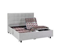 Sommier électrique de relaxation déco 2x48 plots - 2 x 70 x 190 cm - Tissu - Gris - PITUS de DREAMEA