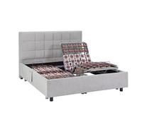 Vente-unique - Sommier électrique de Relaxation déco 2x48 plots - 2 x 70 x 190 cm - Tissu - Gris - PITUS de YSMÉE