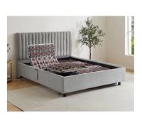 Sommier électrique de relaxation déco 2x65 plots - 2 x 80 x 200 cm - Tissu - Gris - NALU de DREAMEA