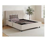 Sommier électrique de relaxation déco 2x78 plots - 2 x 90 x 200 cm - Tissu - Beige - NALU de DREAMEA