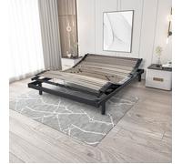 Sommier électrique de relaxation gris extra plat 140x190