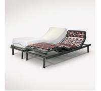 Sommier Électrique de Relaxation + Matelas 2x90x200 by Sampur | Mémoire de Forme - Moteur Électrique OKIN - Plots