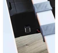 Sommier électrique de Relaxation Tout Lattes Tissu Anthracite 2x70x190