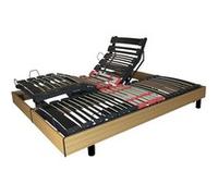 Sommier électrique Élégance finition bois 2x80x200