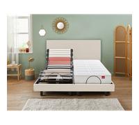 Sommier Électrique Epeda HORIZON 2 en 1 Lin Naturel 2x90x200