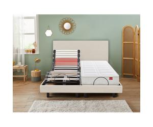Sommier Électrique Epeda HORIZON Lin Naturel 2x80x200