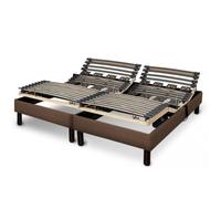 Sommier électrique Essenzia Zen EMOTION MARRON 2x70x190 Lattes et Plots