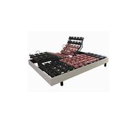Sommier électrique excellence finition tissu 2x80x200 Multicolore