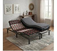 Sommier électrique Technoflex et son matelas à mémoire de forme 23 cm d'épaisseur - 200x200 cm