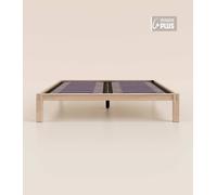 Sommier en bois 160x200 cm Plus - Bois de bouleau massif éco-responsable - Clair - Haut de gamme - Durable et robuste - Tediber