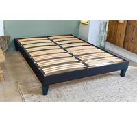 Olympe Literie | Sommier à Lattes en Bois 200x200 cm avec Pieds - Cadre de Lit Robuste et Stable - Hauteur 30 cm - Facile à Monter - Gris Anthracite