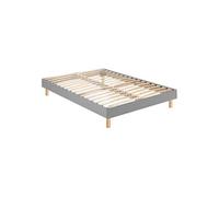 Sommier en kit déco gris clair - 140x200