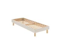 Sommier en kit déco sable blanc - 90x200