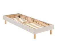 Sommier en kit déco sable blanc - 90x190