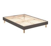 Sommier en kit enduit taupe à lattes Merinos 160x200 Taupe G
