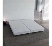 Sommier FIRST 160x200 (2x80x200) - 24 lattes pin massif - Pieds offerts - H30 cm - Anti-acariens SANITIZED - Made in France