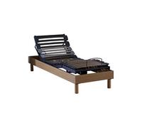 Sommier id literie 90x190 cm relax electrique 1 hauteur 15 cm Bois