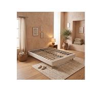 Sommier kit bouclette sherpa 140x190 cm Ivoire