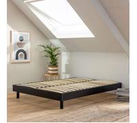 Sommier kit en bois massif noir 140x190 - Noir - Terre de Nuit