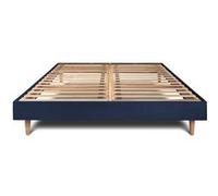 Sommier Kit Velours Bleu 140x190 H29cm Bleu océan G