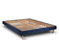 Sommier Kit Velours Bleu 160x200 H29cm