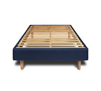 Sommier Kit Velours Bleu 90x190 H29cm