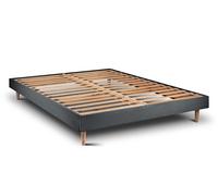 Sommier Kit Velours Gris anthracite 135x190 H29cm