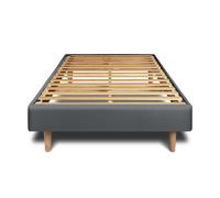 Sommier Kit Velours Gris anthracite 90x200 H29cm