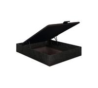 Sommier Lit Coffre Elite - Chenillé Gris 140x190