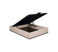 Sommier Lit Coffre Elite - Chenillé Lin 160x200 - Double Plateau