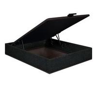 Sommier Lit Coffre Epeda Élite - Jersey Gris Foncé 160x200 - Double Plateau Gris