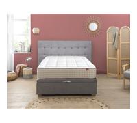 Sommier Lit Coffre Epeda HERCULE Velours Gris Souris 90x200