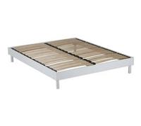 Sommier à lattes en KIT- Bois - Couleur blanche - 140 x 190 cm Blanc