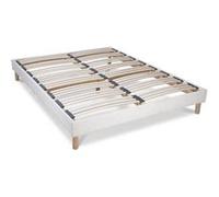 Sommier maison aubertin 160x200 cm 2 hauteur 35 cm Blanc G