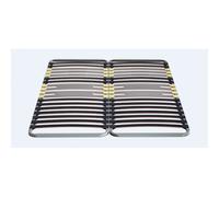 Sommier Merinos Cadre À Lattes 5 Zones 160x200 Gris