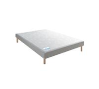 Sommier tapissier Pencil ferme sable blanc - 120x200