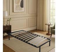 Sommier Metal 90x190 cm - 29 cm de hauteur - Compatible avec Matelas Standard - 9 Larges Lattes de 12,5 cm - Epaisseur 1,2 mm - Solide et Confortable - CADRE A LATTE PATRICK