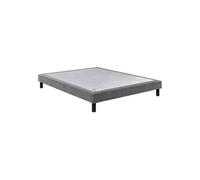 Sommier Nature confort ferme 15 cm - Epeda chenillé gris 140x190