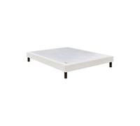 Sommier Nature confort ferme 15 cm - chenillé lin 2x90x200
