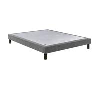 Sommier Nature confort ferme 15 cm - chenillé gris 140x190