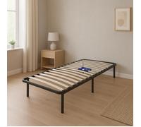 Sommier noir - 80x190 cm - cadre a lattes renforce - Sommier a lattes montage rapide - confort optimal - usage quotidien