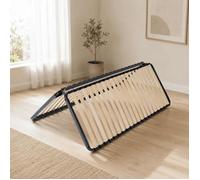 Sommier Pliable - Couchage 160 cm - Sommier 2 Places à Lattes 40 Lattes Multiplis - Cadre Métal Époxy Lit Gain de Place